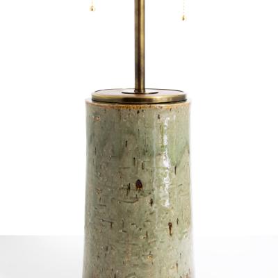  R rstrand Rorstrand Studio MARIANNE WESTMAN GLAZED CHAMOTTE STONEWARE LAMP from ATELJ R RSTRAND CA 1960