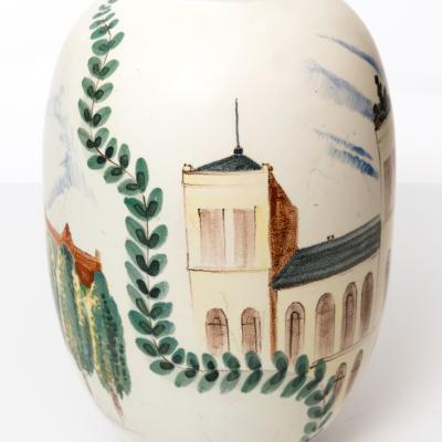  R rstrand Rorstrand Studio OSKAR DAHL LUND LANDSCAPE CERAMIC LAMP FOR RORSTRAND STUDIO SWEDEN 1950