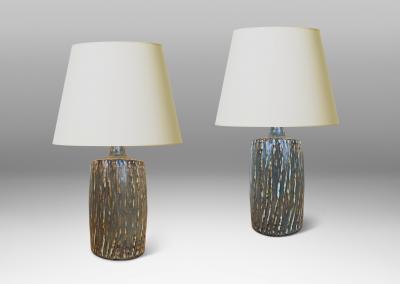  R rstrand Rorstrand Studio Pair of Birka Series Table Lamps by Gunnar Nylund