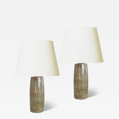  R rstrand Rorstrand Studio Pair of Birka Table Lamps by Gunnar Nylund for Rorstrand