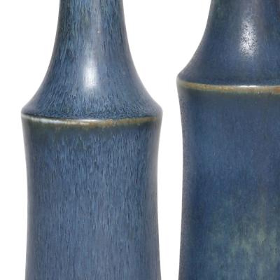  R rstrand Rorstrand Studio Pair of Cornflower Blue Lamps from the SAM Series by Carl Harry Stalhane