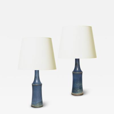  R rstrand Rorstrand Studio Pair of Cornflower Blue Lamps from the SAM Series by Carl Harry Stalhane