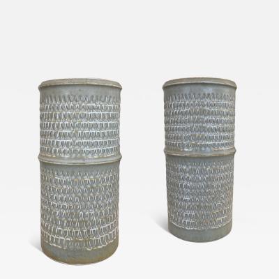  R rstrand Rorstrand Studio Pair of Monumental Vases by Hertha Bengtson for R rstrand