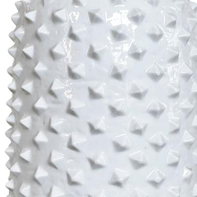  R rstrand Rorstrand Studio Pair of Spiked White Table Lamps by Gunnar Nylund
