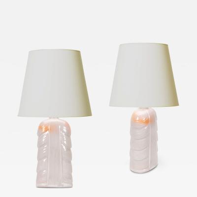  R rstrand Rorstrand Studio Pair of Table Lamps by Gunnar Nylund for R rstrand