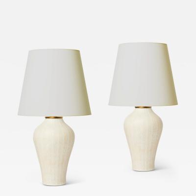  R rstrand Rorstrand Studio Pair of Table Lamps by Gunnar Nylund for R rstrand