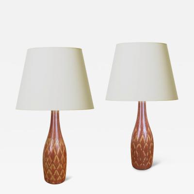  R rstrand Rorstrand Studio Pair of Table Lamps by Gunnar Nylund for R rstrand