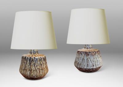  R rstrand Rorstrand Studio Pair of Table Lamps by Gunnar Nylund for R rstrand
