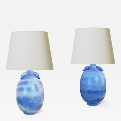  R rstrand Rorstrand Studio Pair of Table Lamps by Gunnar Nylund for R rstrand
