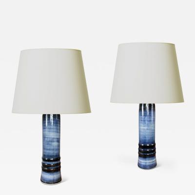  R rstrand Rorstrand Studio Pair of Table Lamps by Olle Alberius for Orrefors
