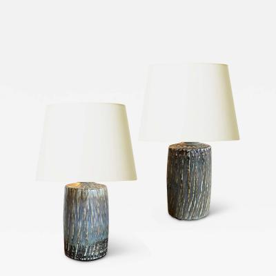  R rstrand Rorstrand Studio Pair of Table Lamps from the Rubus Series by Gunnar Nylund for Rorstrrand