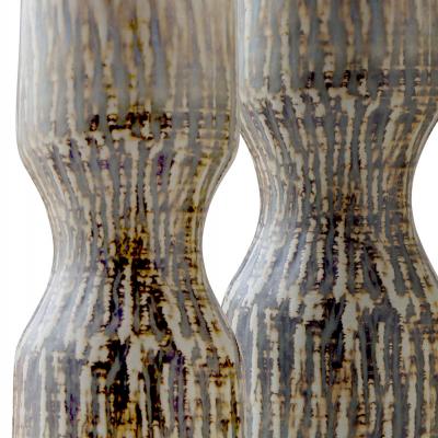  R rstrand Rorstrand Studio Pair of Textured Birka Vases by Gunnar Nylund