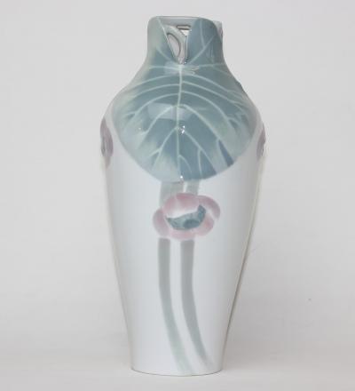  R rstrand Rorstrand Studio R rstrand Art Nouveau Porcelain Reticulated Anemone Flower Vase 1900 Sweden