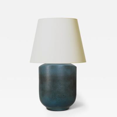  R rstrand Rorstrand Studio Table Lamp in Blue and Gray Brown by Gunnar Nylund