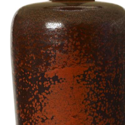  R rstrand Rorstrand Studio Tall Table Lamp in Dappled Burnt Sienna Glaze by Carl Harry Stalhane