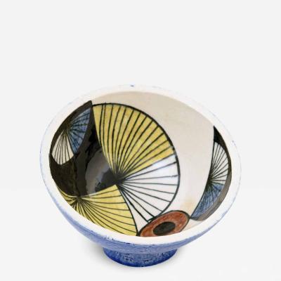  R rstrand Rorstrand Studio VILHELM BJERKE PETERSEN STONEWARE BOWL WITH SURREALIST DESIGN R RSTRAND 1952