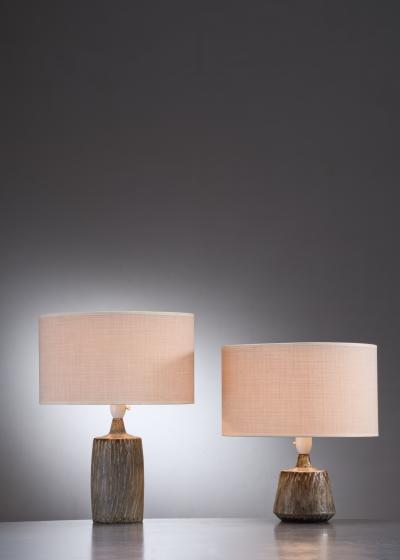  R rstrand Studio Gunnar Nylund a synchronic pair of ceramic table lamps Sweden