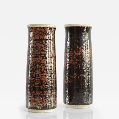  R rstrand Studio SYLVIA LEUCHOVIUS VASES FOR RORSTRAND STUDIO SPECKLED GLAZE 