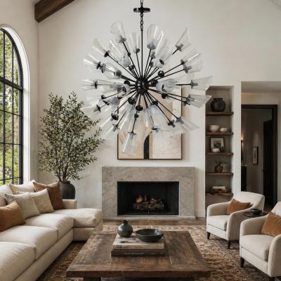  REMAINS LIGHTING 48 Arm Sputnik Chandelier by Remains Lighting Bronzed Finish American Modern
