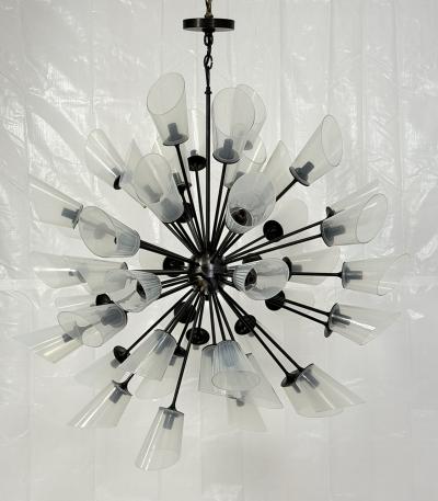  REMAINS LIGHTING 48 Arm Sputnik Chandelier by Remains Lighting Bronzed Finish American Modern