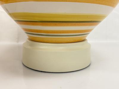 REMAINS LIGHTING A pair of Vintage 1960s Striped Ceramic Table Lamps by Remains Lighting