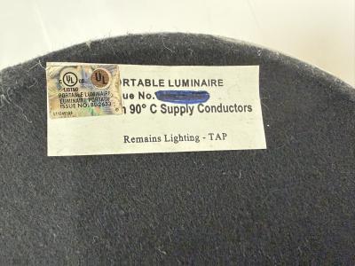  REMAINS LIGHTING A pair of Vintage 1960s Striped Ceramic Table Lamps by Remains Lighting