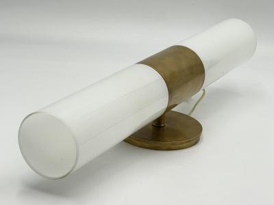  REMAINS LIGHTING Alan Wanzenberg Judson Brass Milk Glass Wall Sconce for Remains Lighting