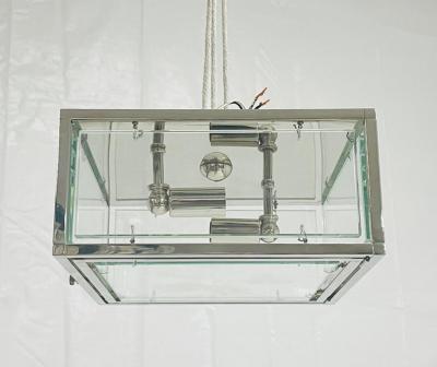  REMAINS LIGHTING Remains Lighting Cardea Polished Nickel Glass Flush Mount Ceiling Wall light