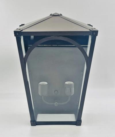  REMAINS LIGHTING Remains Lighting Mercer 17 Exterior Brass Lantern or Wall Sconce American