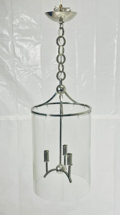 REMAINS LIGHTING Remains Lighting Minerva Lantern Light in Polished Nickel and Glass USA 2018