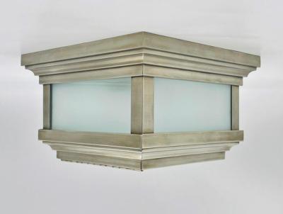  REMAINS LIGHTING Remains Lighting Philip 10 Flush Mount Light with Satin Nickel Finish
