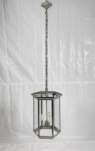  REMAINS LIGHTING Remains Lighting Philip Hexagonal Nickel Lantern Pendant Light American Light