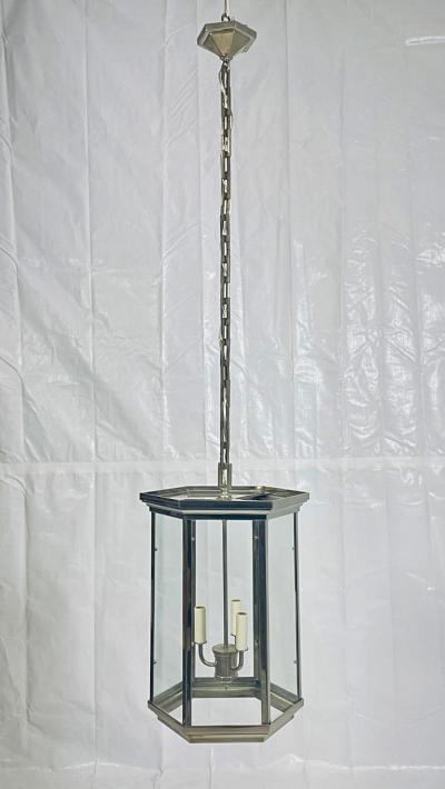 REMAINS LIGHTING Remains Lighting Philip Hexagonal Nickel Lantern Pendant Light American Light