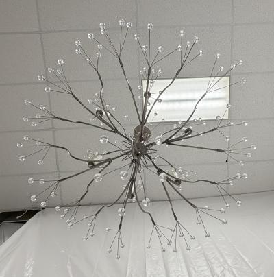  REMAINS LIGHTING Splashing Water 37 Chandelier in Pewter Acrylic by Remains Lighting