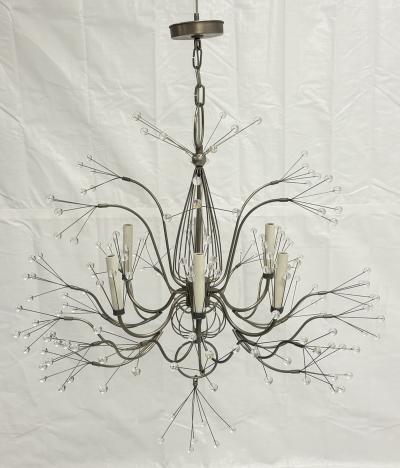  REMAINS LIGHTING Splashing Water 37 Chandelier in Pewter Acrylic by Remains Lighting