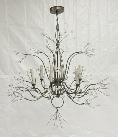  REMAINS LIGHTING Splashing Water 37 Chandelier in Pewter Acrylic by Remains Lighting