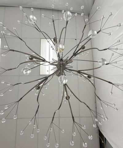  REMAINS LIGHTING Splashing Water 37 Chandelier in Pewter Acrylic by Remains Lighting
