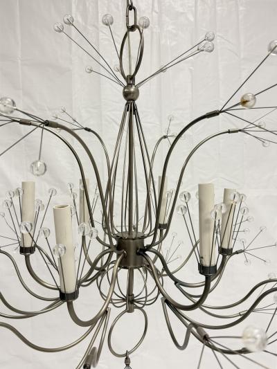  REMAINS LIGHTING Splashing Water 37 Chandelier in Pewter Acrylic by Remains Lighting