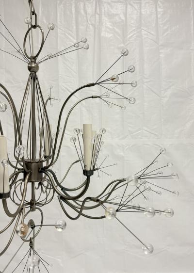  REMAINS LIGHTING Splashing Water 37 Chandelier in Pewter Acrylic by Remains Lighting