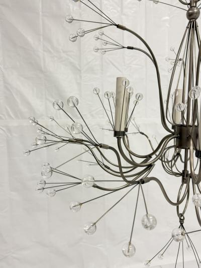 REMAINS LIGHTING Splashing Water 37 Chandelier in Pewter Acrylic by Remains Lighting