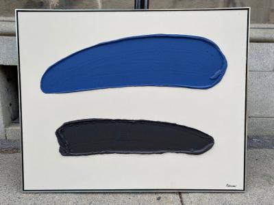  ROHMANN ABSTRACT PAINTING ACRYLIC ON CANVAS BY ROHMANN