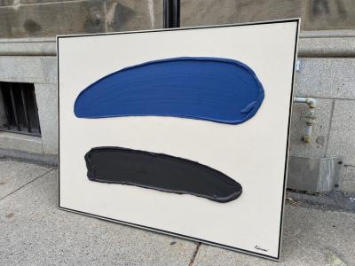  ROHMANN ABSTRACT PAINTING ACRYLIC ON CANVAS BY ROHMANN