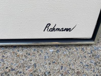  ROHMANN ABSTRACT PAINTING ACRYLIC ON CANVAS BY ROHMANN