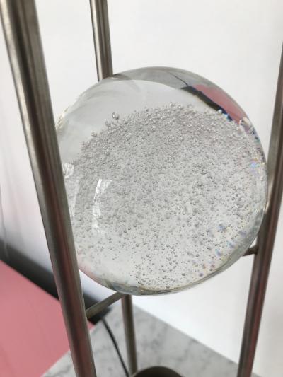  RW Manufaktur Pair of Lamps Glass Ball Sculpture by RW Manufaktur Germany 1980s