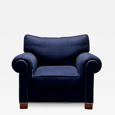  Ralph Lauren Large Modern Club Lounge Chair for Reupholstery Labeled Ralph Lauren