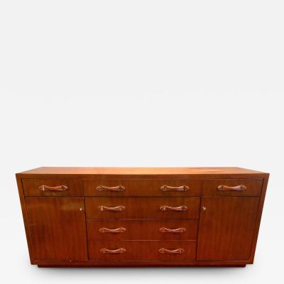  Ralph Lauren Modern Hollywood Double Chest Mahogany with Leather Pulls Labeled by Designer
