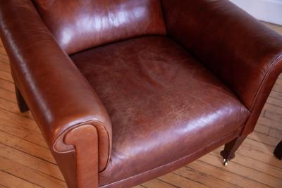  Ralph Lauren Pair of Ralph Lauren Leather Club Chairs