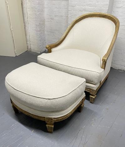  Ralph Lauren Ralph Lauren Antique Style Lounge Chair and Ottoman