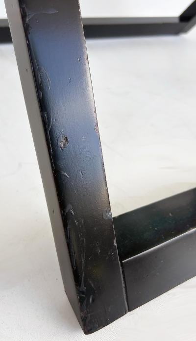  Ralph Lauren Ralph Lauren Mercer Street Round Side Tables Glass Tops X Frame Bases Pair