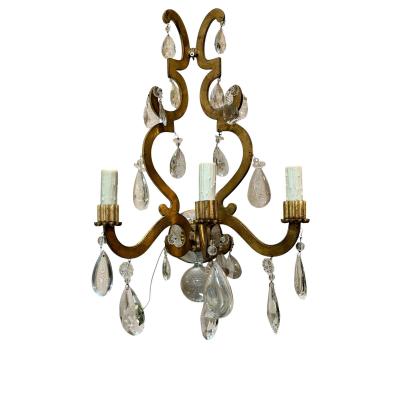  Ralph Lauren Ralph Lauren Rock Crystal Italian Wall Light Sconce